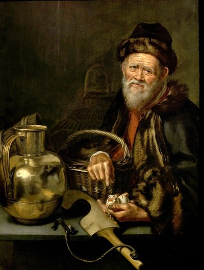 An Old Man with Broken Eggs by William van Odekerken